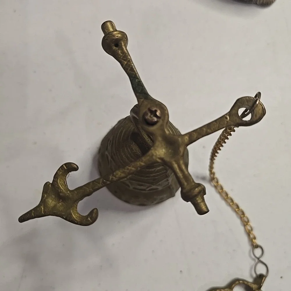 20th Century Antique Brass‎ Monastery/Door Bell With Chain